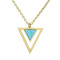 Pendentif Triangle double turquoise 2.2x1.9 cm - miniature