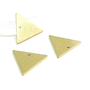 Pendentif Triangle ortransparent plaqué or 12x14 mm