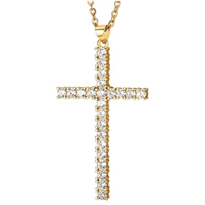 Pendentif Croix b-couleur de la pierre: blanc