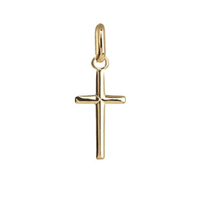 Pendentif Croix jauneor 15x7.5 mm