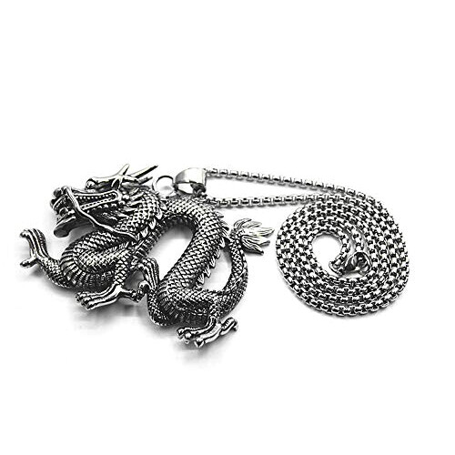 Pendentif Chinois argent noir variant 2 