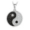 Pendentif Yin Yang noir zircon - miniature