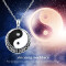 Pendentif Yin Yang argenté 21x21 mm - miniature variant 6