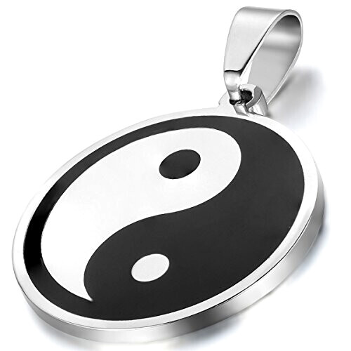 Pendentif Yin Yang argenté