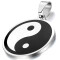 Pendentif Yin Yang argenté - miniature