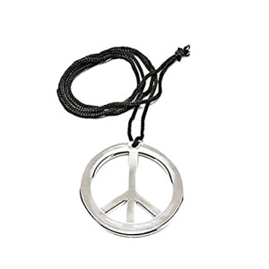 Pendentif Peace and love blanc