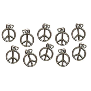 Pendentif Peace and love argent