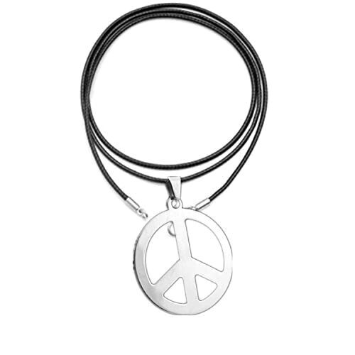 Pendentif Peace and love argenté 3.6x4 cm variant 3 