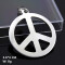 Pendentif Peace and love argenté 3.6x4 cm - miniature variant 3