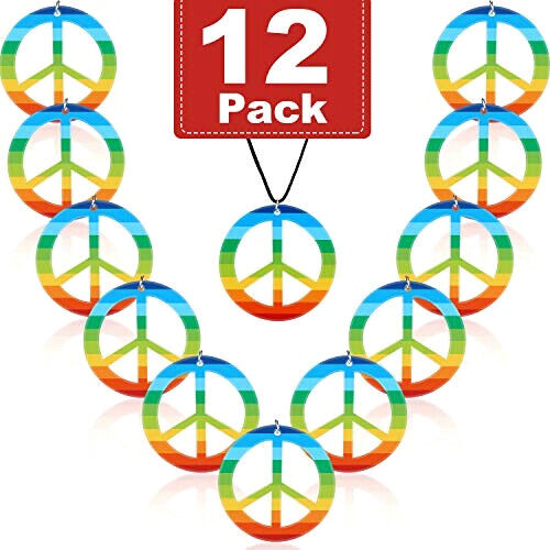 Pendentif Peace and love noir 12 pièces