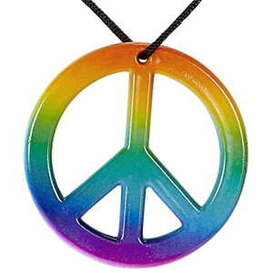 Pendentif Peace and love multicolore