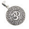 Pendentif Aum argent/noir - miniature