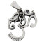 Pendentif Aum argent/noir - miniature