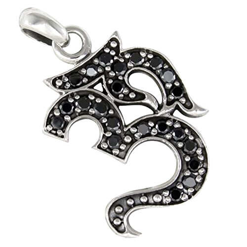 Pendentif Aum argent/noir