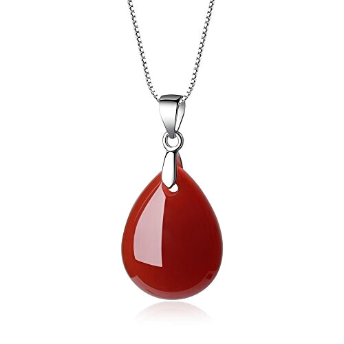 Pendentif rouge 2x1.5 cm