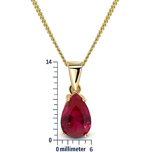 Pendentif rouge rubis variant 1 