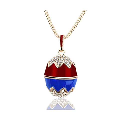 Pendentif rouge et bleu