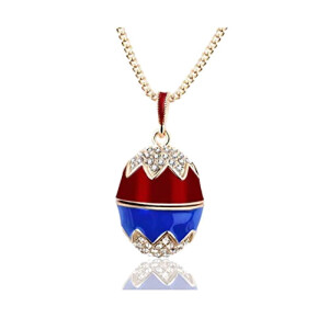 Pendentif rouge et bleu