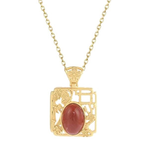 Pendentif rouge agate