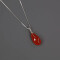 Pendentif rouge 26x16.5 mm - miniature variant 3