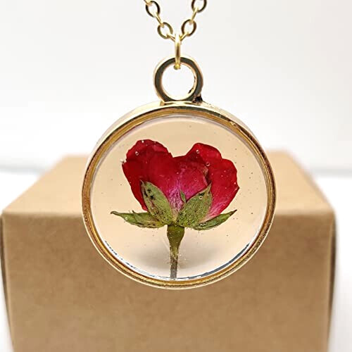 Pendentif rouge plaqué or variant 0 