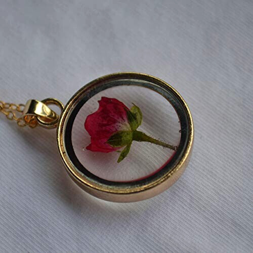 Pendentif rouge plaqué or variant 5 