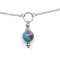 Pendentif bleu acier argent violet - miniature