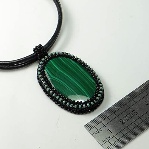Pendentif vert noir variant 3 