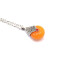 Pendentif orange argenté - miniature variant 1